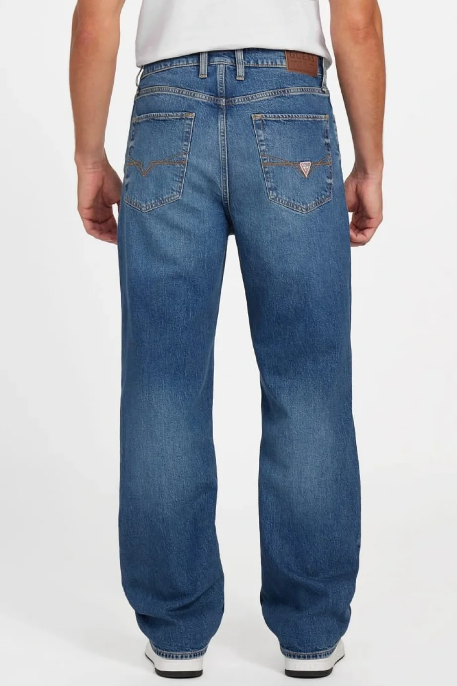 Guess Jett Erkek Mavi Loose Fit Jean M5BA0PD4K30-FLXI