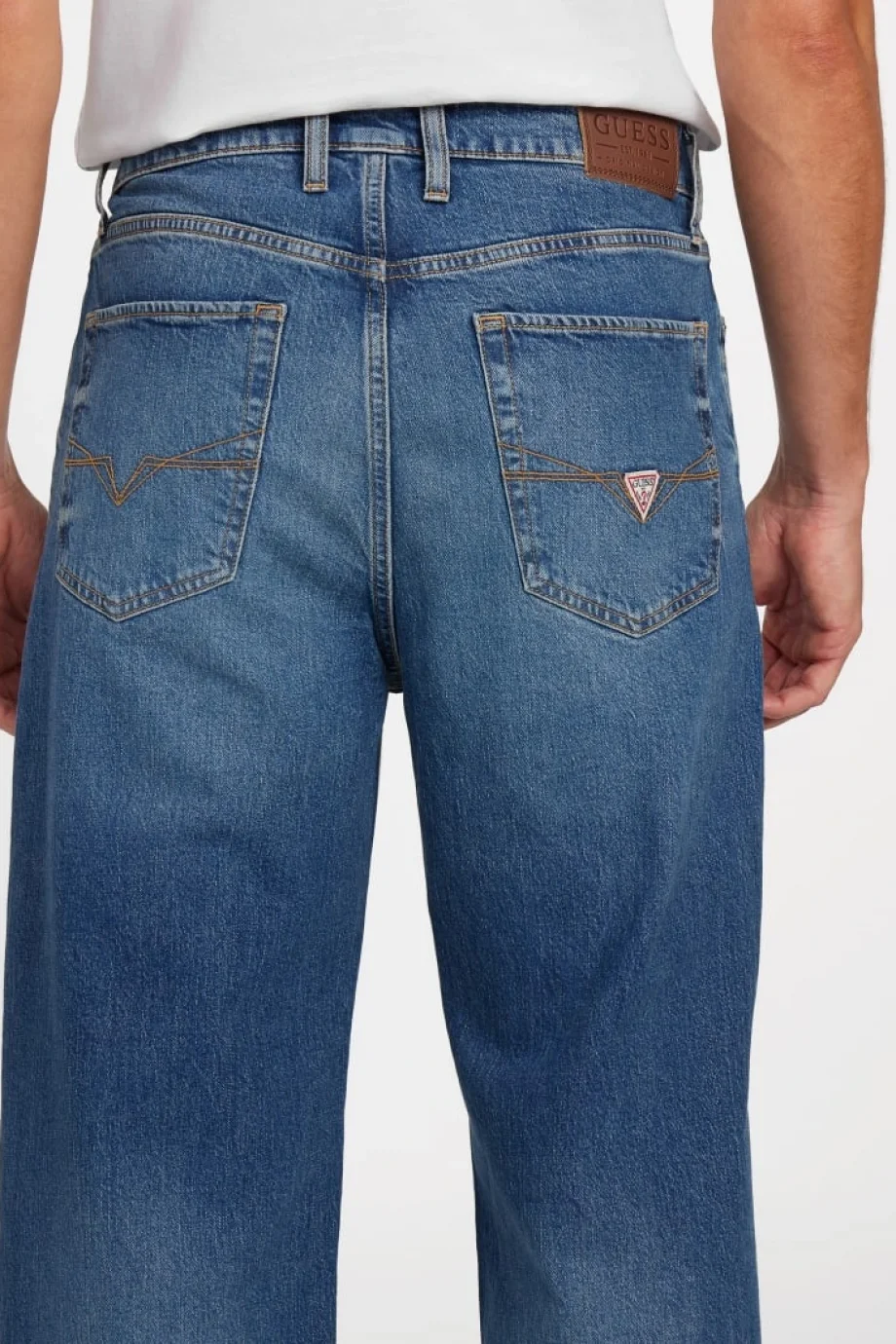 Guess Jett Erkek Mavi Loose Fit Jean M5BA0PD4K30-FLXI