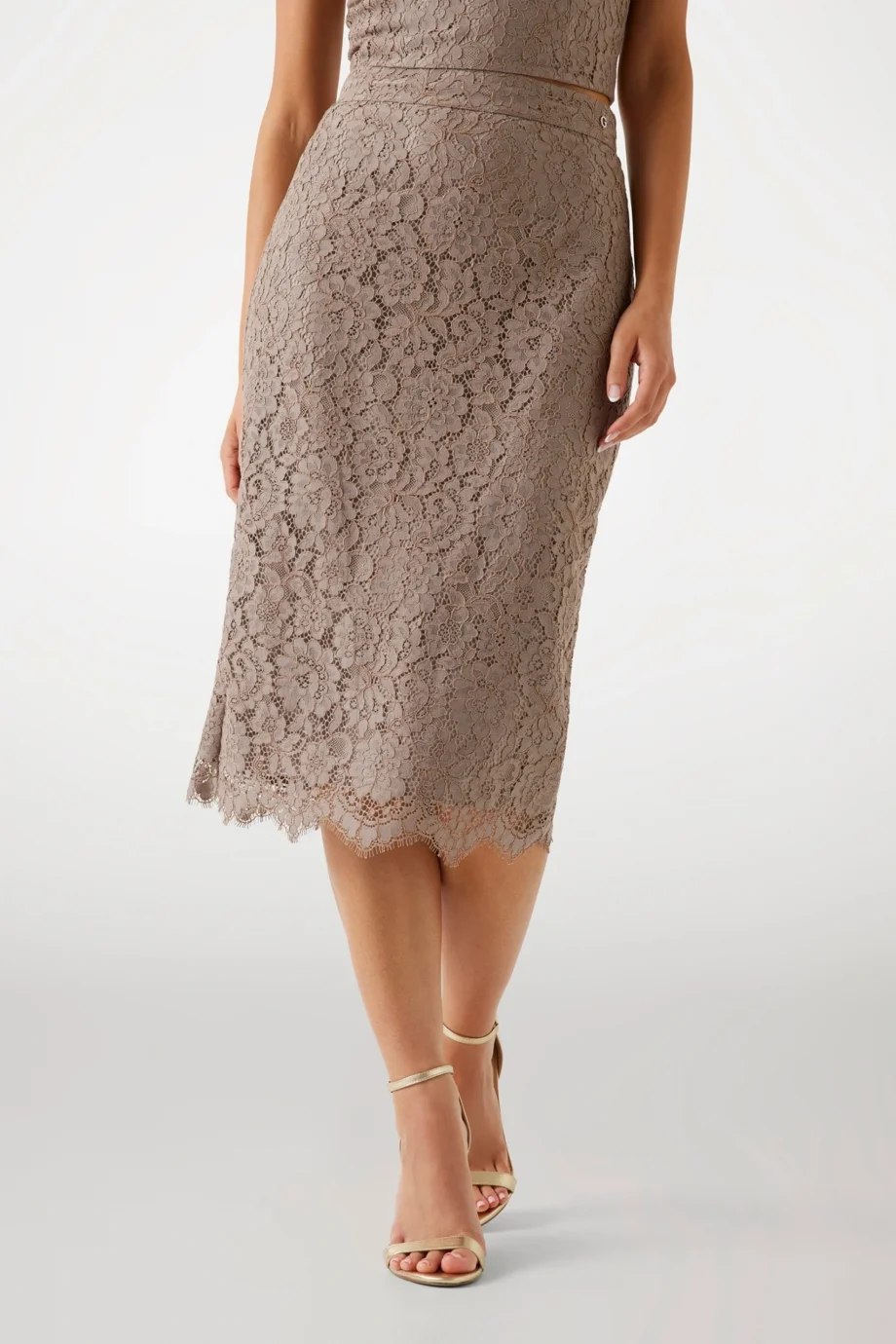 Guess Josiane Kadın Kahverengi Kalem Etek W5YD12WHD00-G1J1