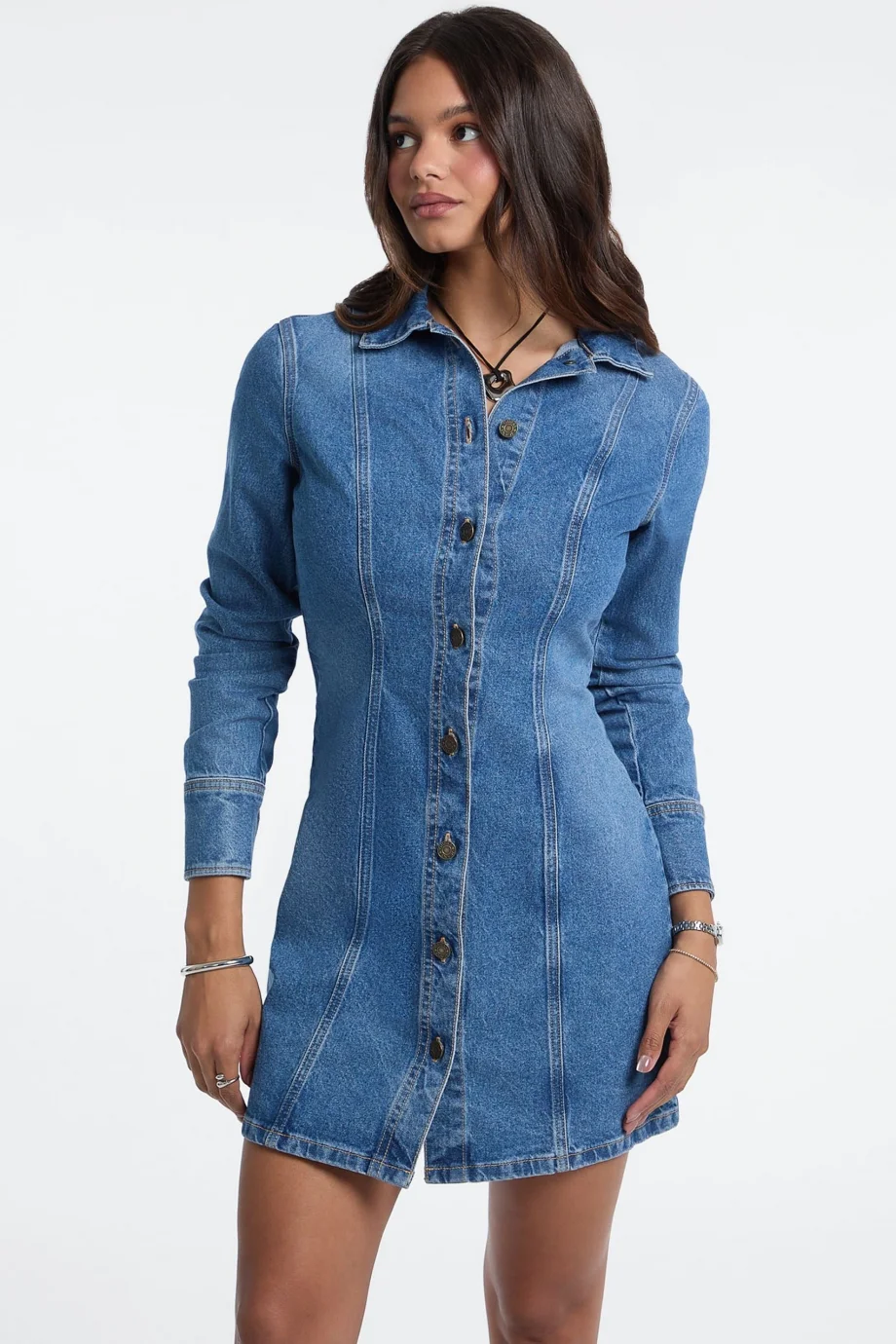 Guess Kadın Mavi Elbise W5BK48D5M48-GJLV