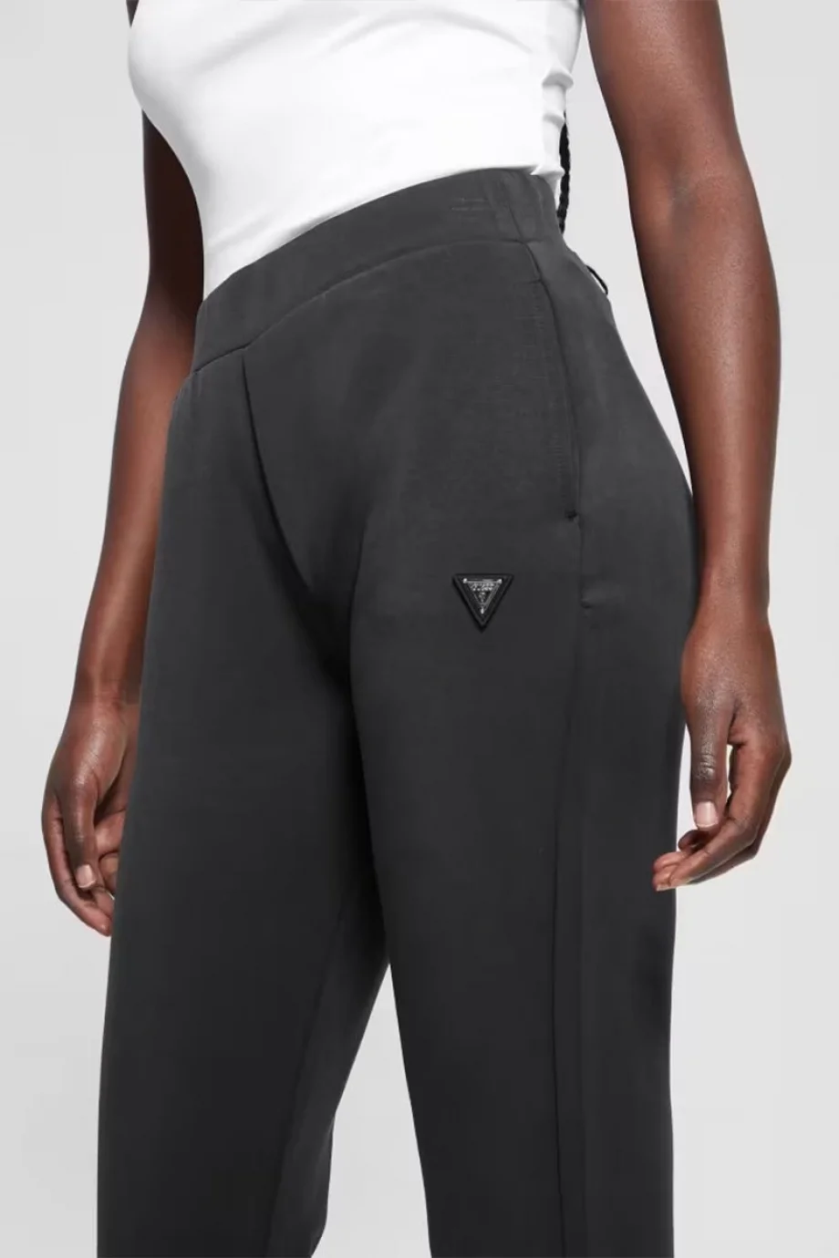 Guess  Kadın  Lastikli Paça Siyah Scuba Eşofman Altı V4YB08KCAY2-JBLK