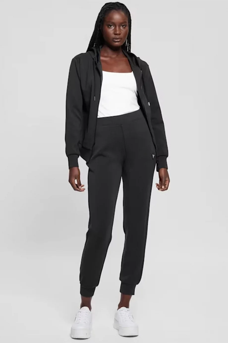 Guess  Kadın  Lastikli Paça Siyah Scuba Eşofman Altı V4YB08KCAY2-JBLK