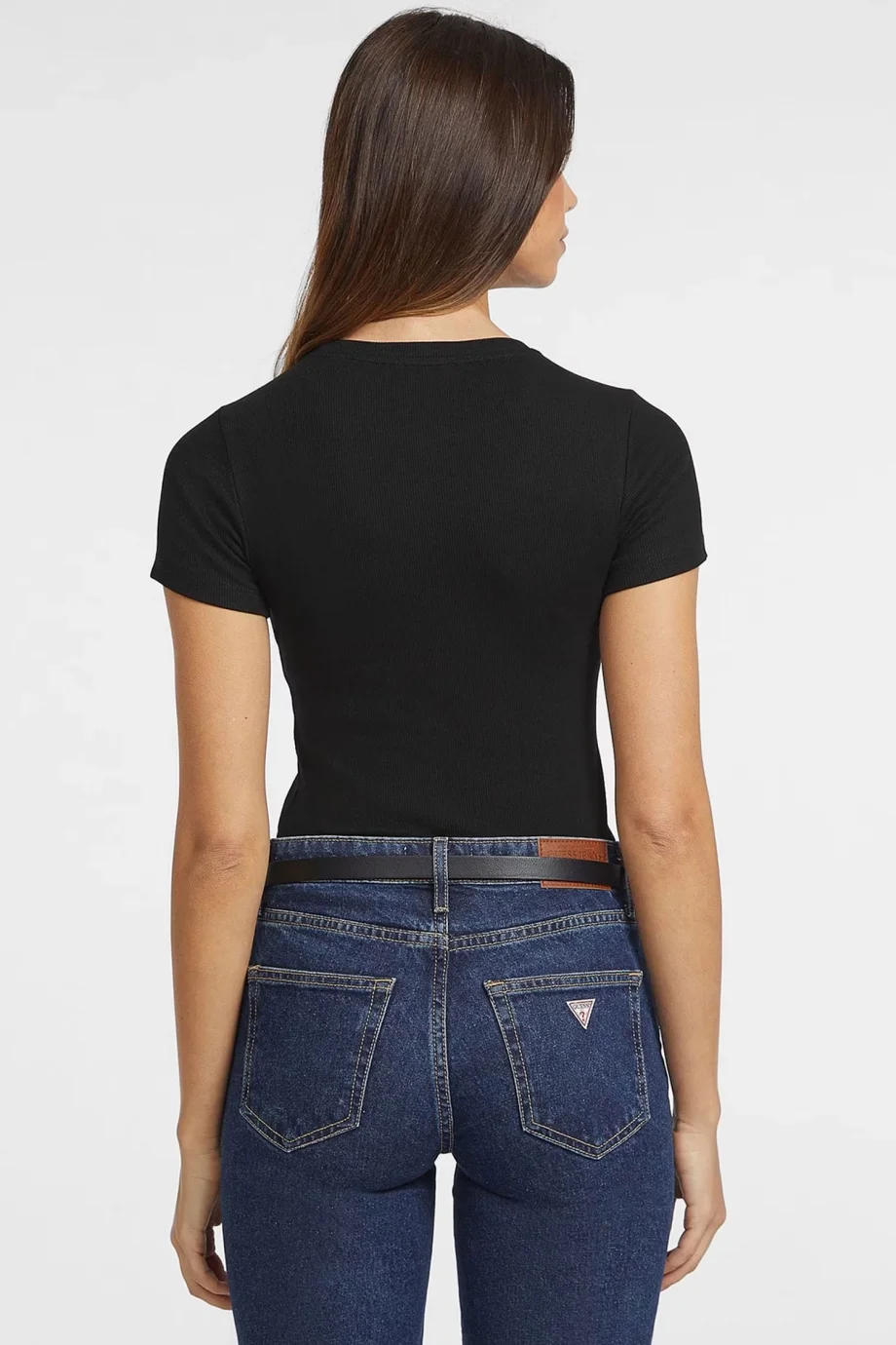 Guess Jeans Kadın Siyah Slim Fit T-Shirt W4YI64KA0H1-JBLK