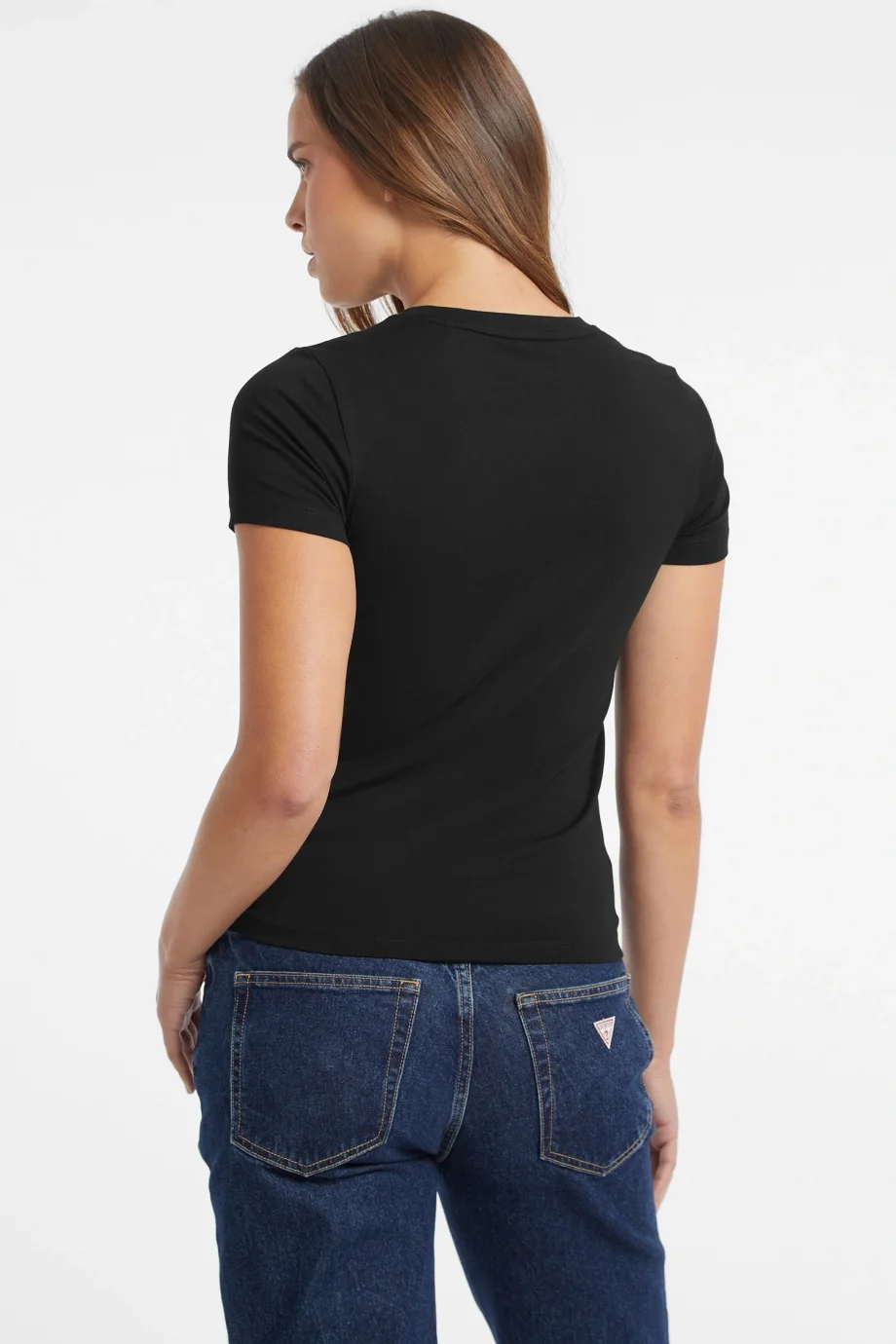 Guess Kadın Siyah Slim Fit T-Shirt W4YI04J1314-JBLK