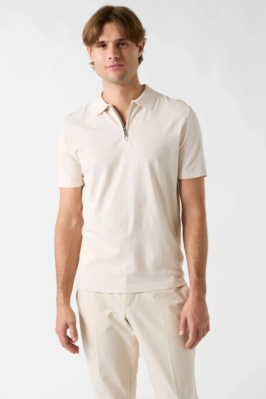 Guess Kadir Teknik Kısa Kollu Polo Yakalı Erkek Krem Triko M6RR15Z4442-G1I6