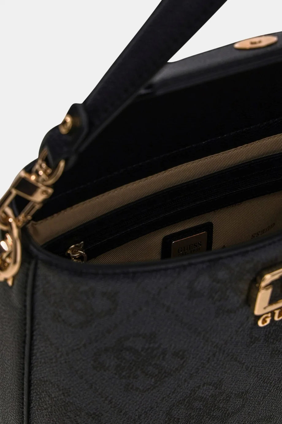 Guess Karnilla Logolu Büzgülü Kadın Antrasit El Çantası HWOS9901010-CLO