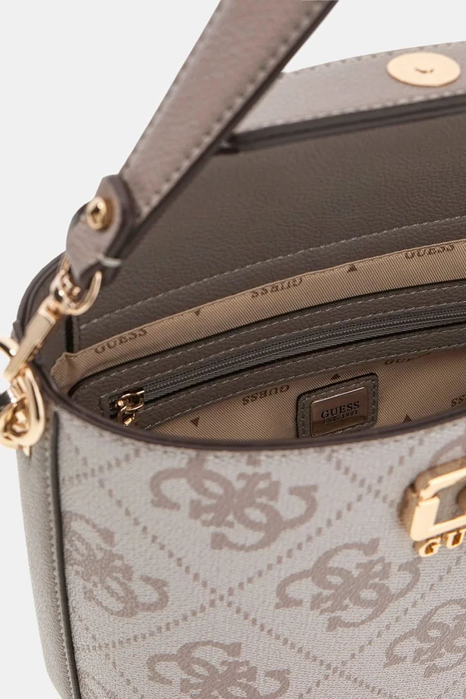 Guess Karnilla Logolu Büzgülü Kadın Krrem El Çantası HWOS9901010-DKO