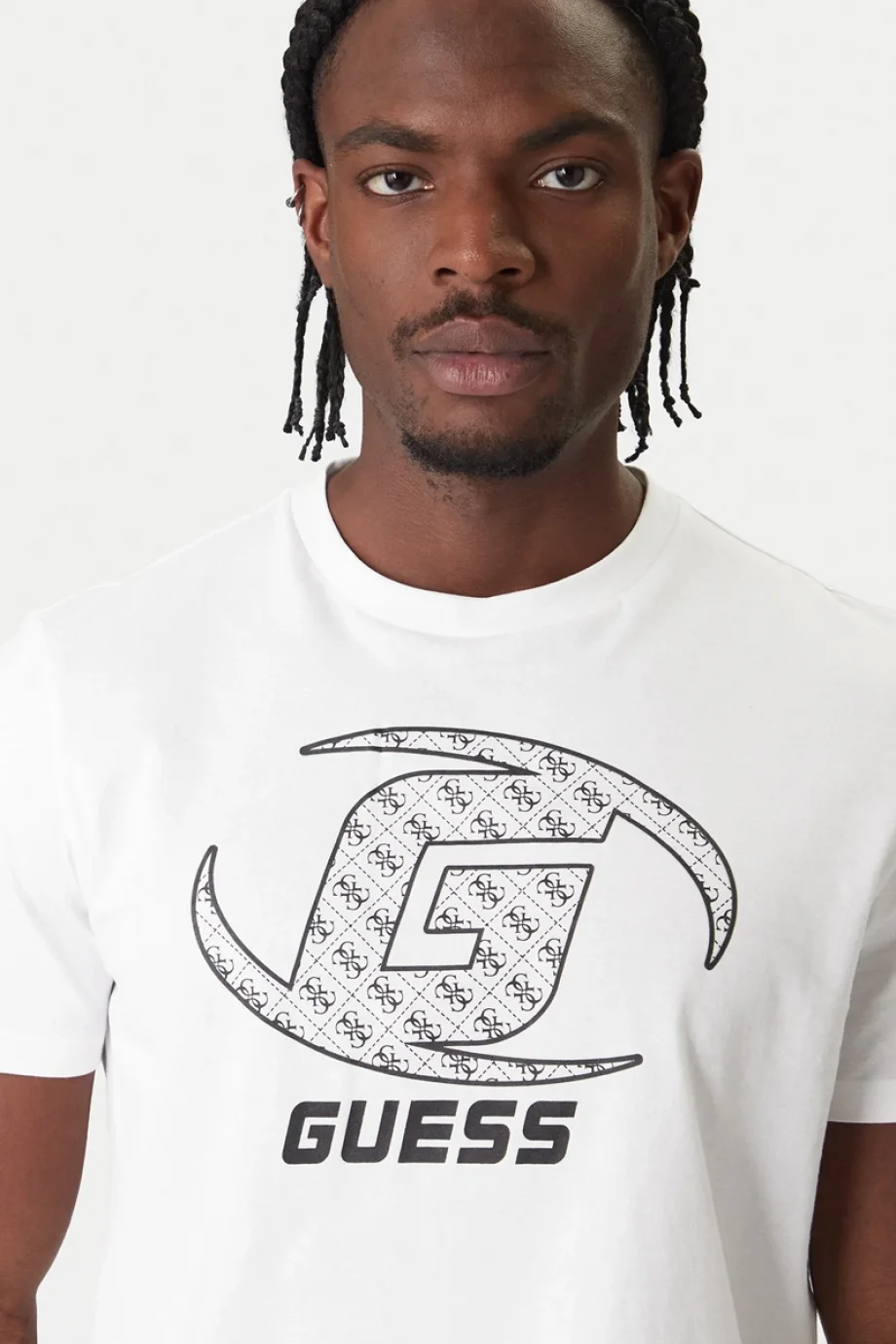 Guess Kele Bisiklet Yaka Kısa Kollu Erkek Beyaz T-shirt Z6RI06I3Z14-G011