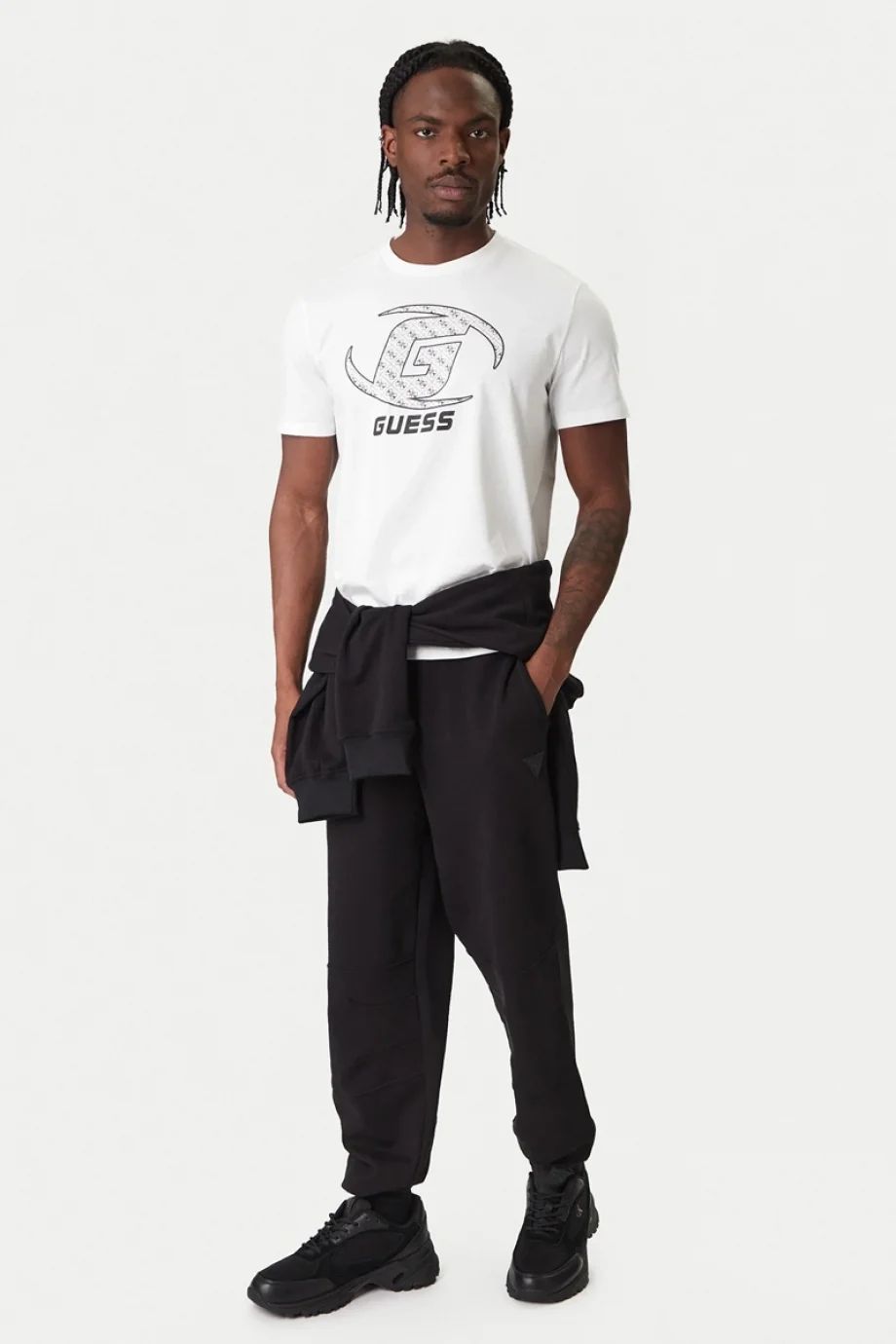 Guess Kele Bisiklet Yaka Kısa Kollu Erkek Beyaz T-shirt Z6RI06I3Z14-G011