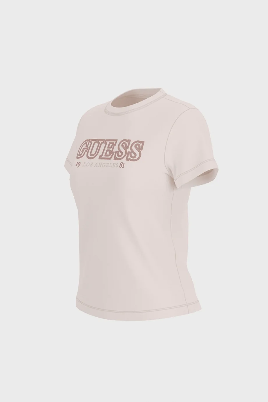 Guess Ketty Bisiklet Yaka Kısa Kollu Kadın Beyaz T-shirt V6RI10I3Z14-G012