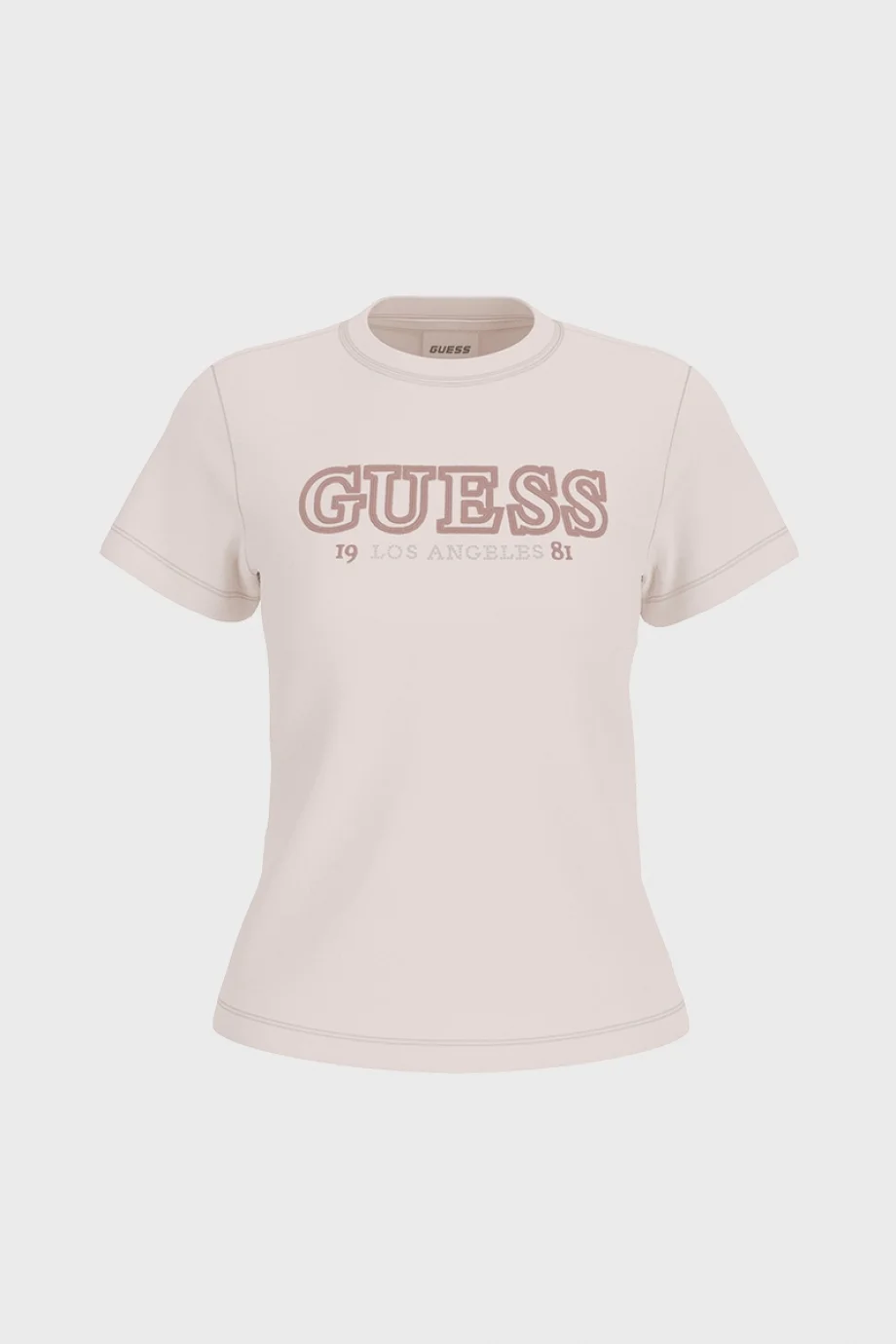 Guess Ketty Bisiklet Yaka Kısa Kollu Kadın Beyaz T-shirt V6RI10I3Z14-G012
