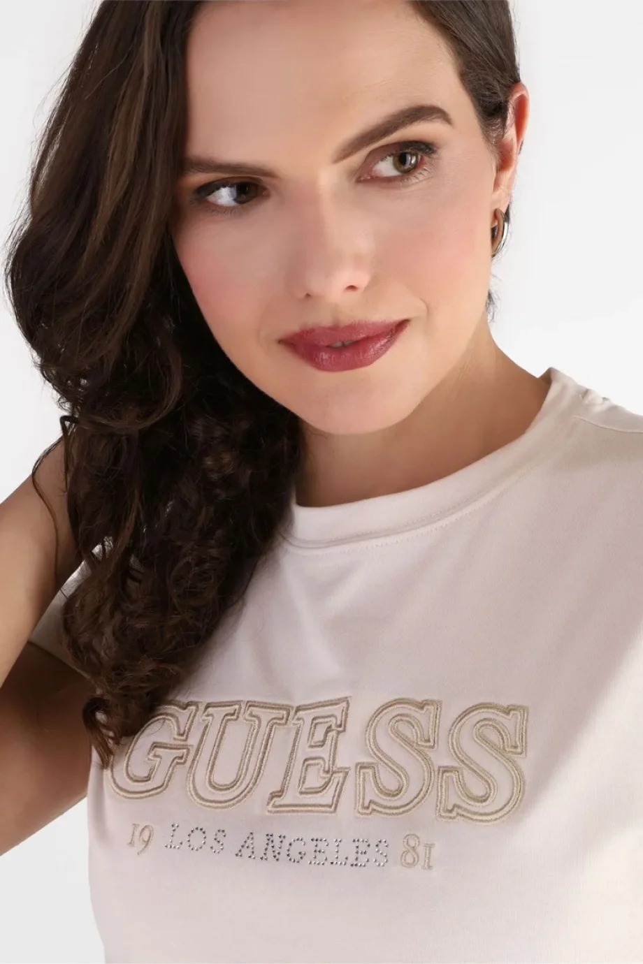 Guess Ketty Bisiklet Yaka Kısa Kollu Kadın Pembe T-shirt V6RI10I3Z14-G6M1