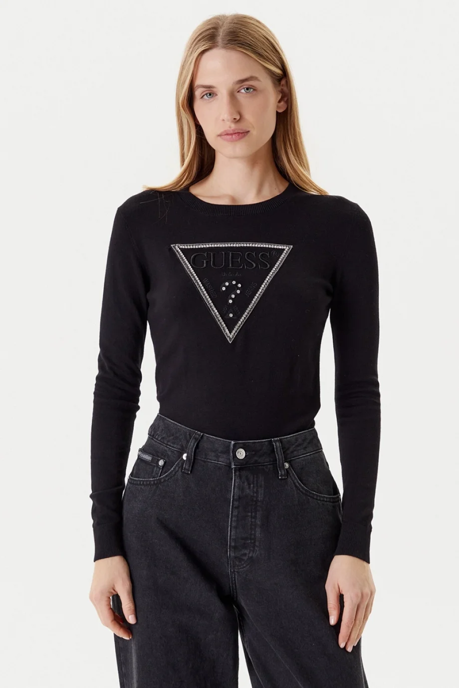Guess Kiara Kadın Siyah Triko W5YR23Z2NQ2-JBLK
