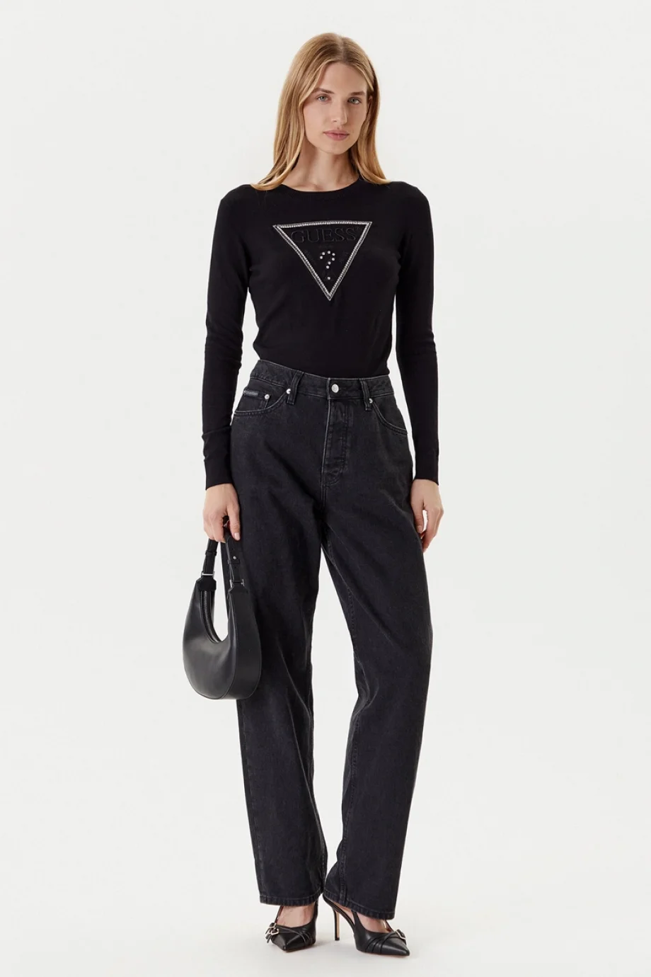 Guess Kiara Kadın Siyah Triko W5YR23Z2NQ2-JBLK