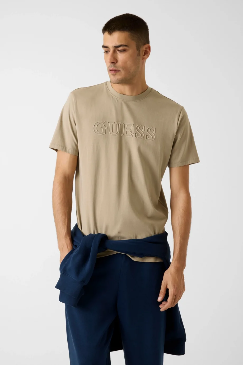 Guess Kısa Kollu Alphy Erkek Gri T-shirt Z2YI11J1314-G9I0