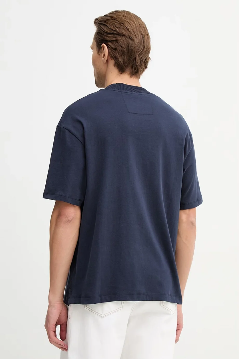 Guess Kısa Kollu Kontrast Yakalı Örgü Erkek Lacivert Top M6RP09KA260-G7V2