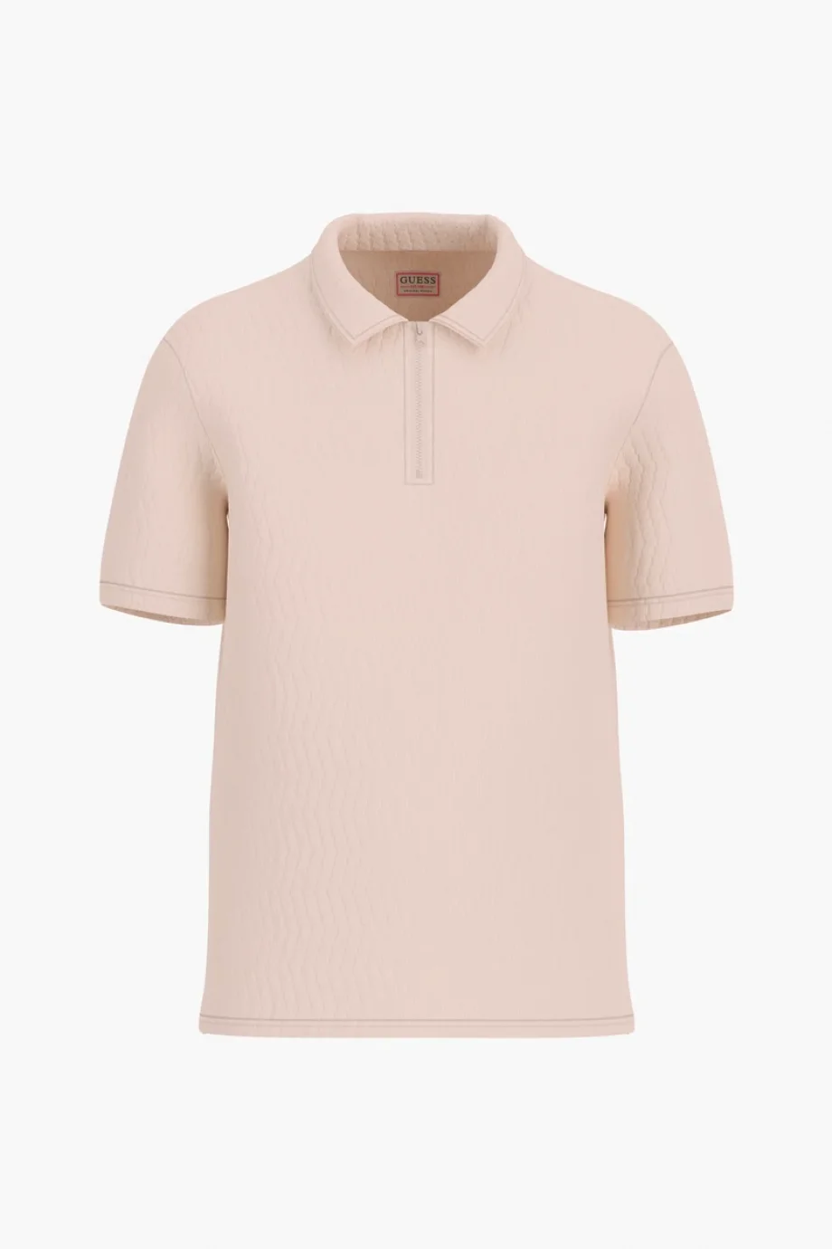 Guess Kısa Kollu Morales Örgü Fermuarlı Polo Yakalı Erkek Beyaz Polo T-shirt M6RP38KB322-G1H6