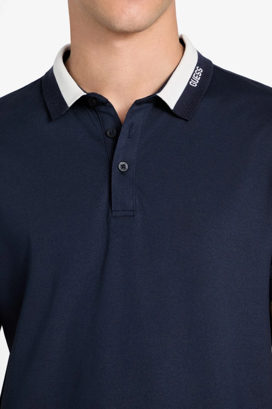 Guess Kısa Kollu Paul Guess Yakalı Polo Yakalı Erkek Lacivert Polo T-shirt M6RP47KARS2-G7V2