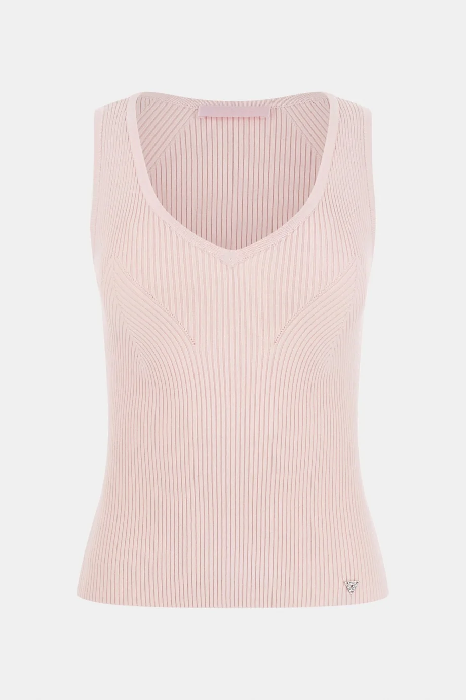 Guess Kolsuz V Yaka Stella Atlet Triko Kadın Pembe Triko W6RR36Z0132-A627