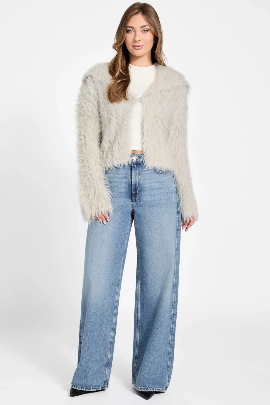 Guess Lara Kadın Bej Yün Karışımlı Triko W5BR60Z0880-F9AW