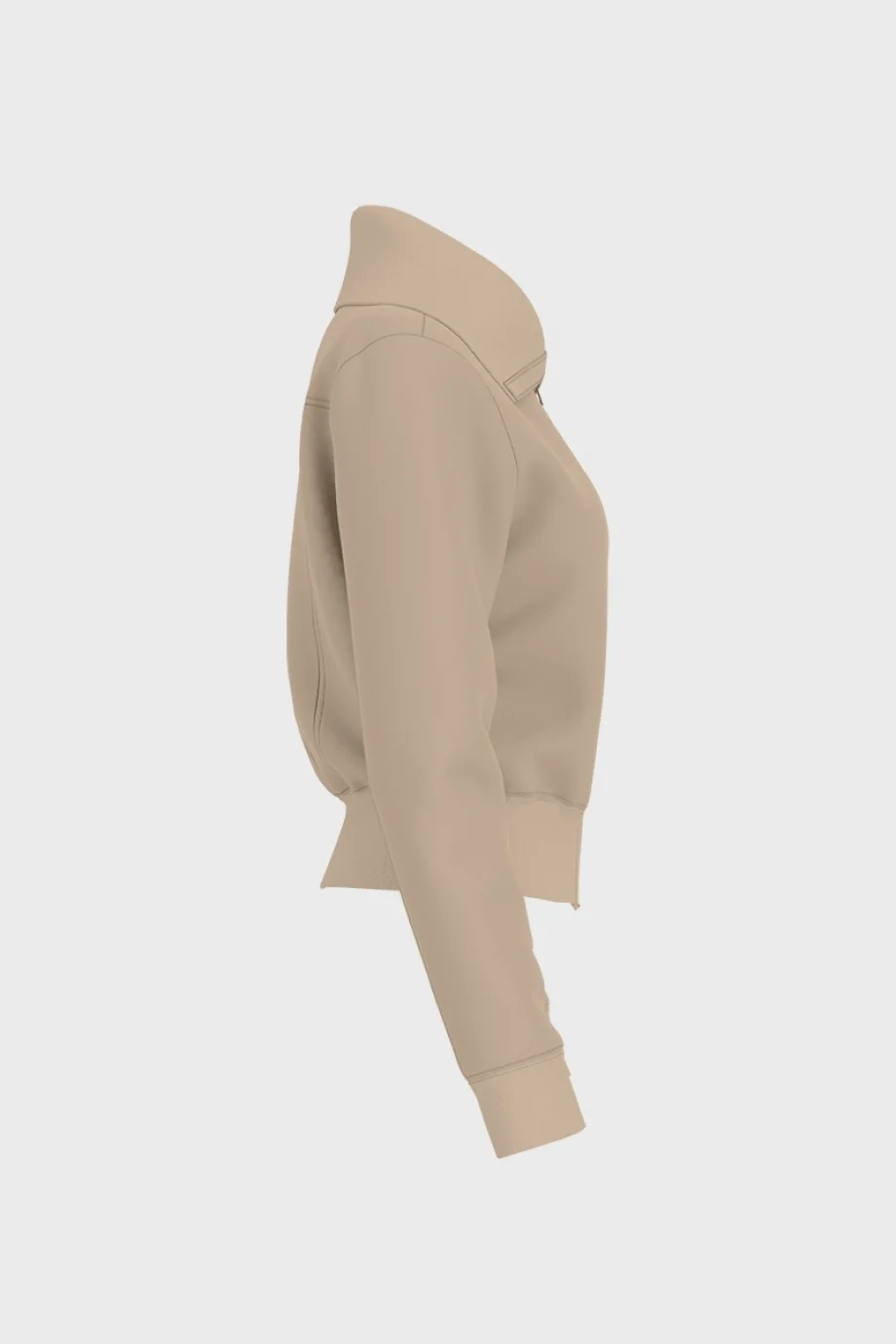 Guess Lia Tam Fermuarlı Kadın Bej Sweatshirt V6RQ04KCJY2-A117