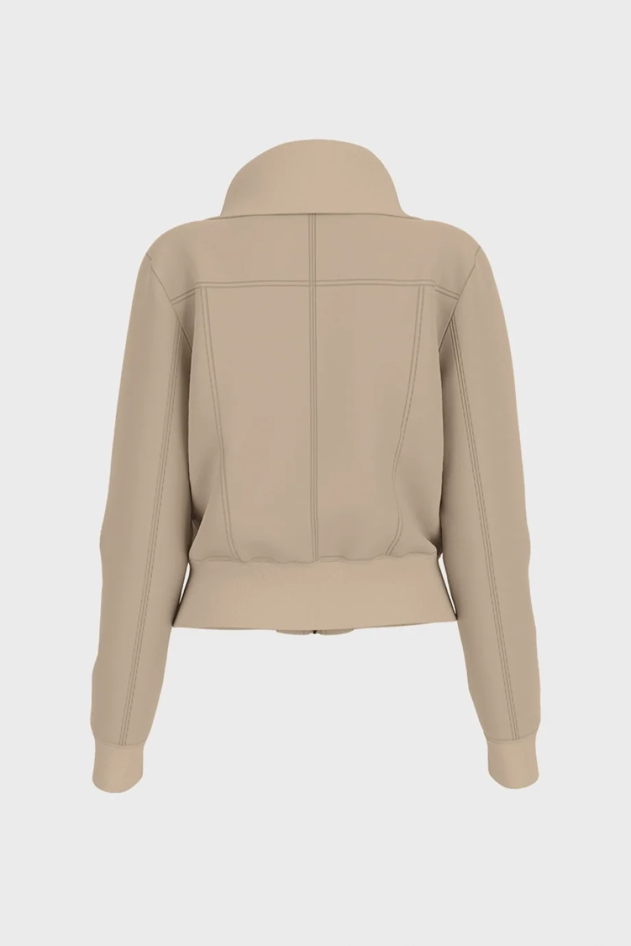 Guess Lia Tam Fermuarlı Kadın Bej Sweatshirt V6RQ04KCJY2-A117