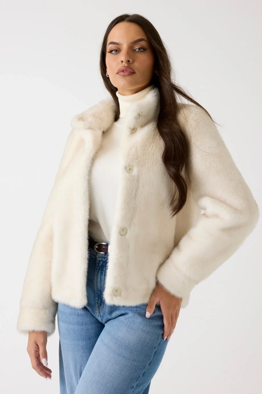 Guess Luna Kadın Beyaz Kürk W5BL64W3920-G012