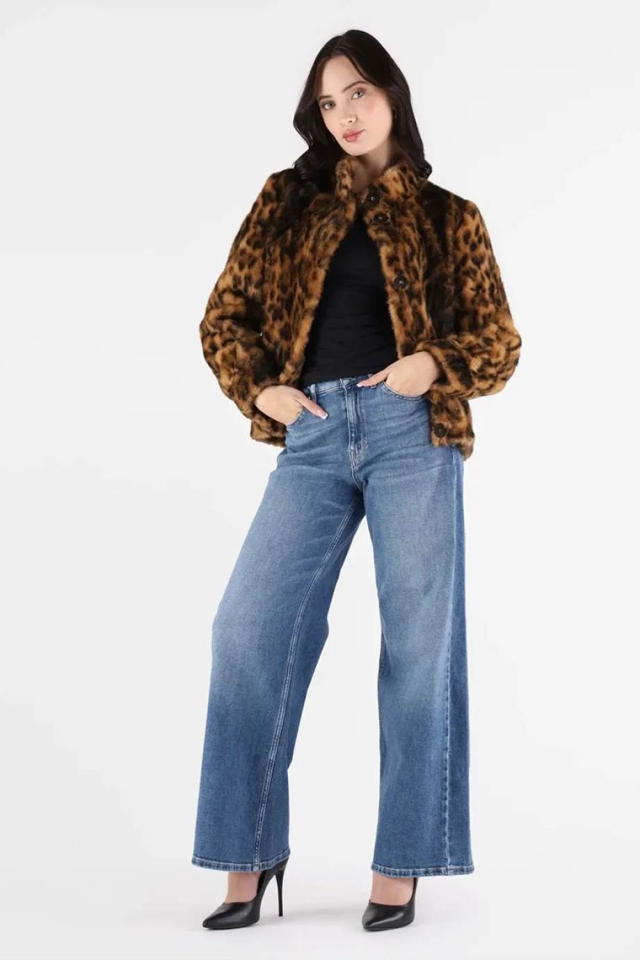 Guess Luna Kadın Mavi Kürk W5BL65W3900-P340