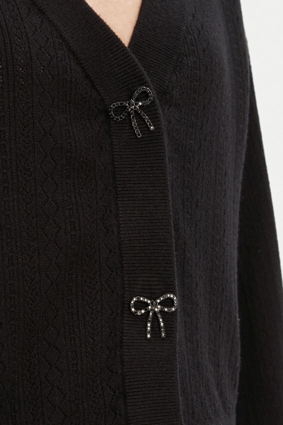 Guess Lyla Kadın Siyah Triko Hırka W5YR01Z2ZK2-JBLK