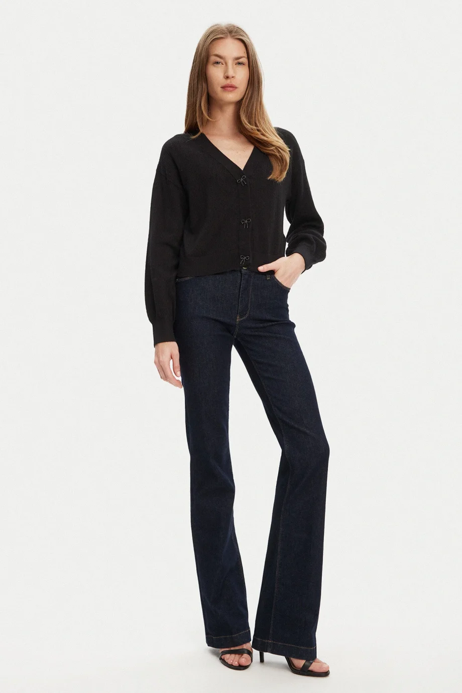 Guess Lyla Kadın Siyah Triko Hırka W5YR01Z2ZK2-JBLK