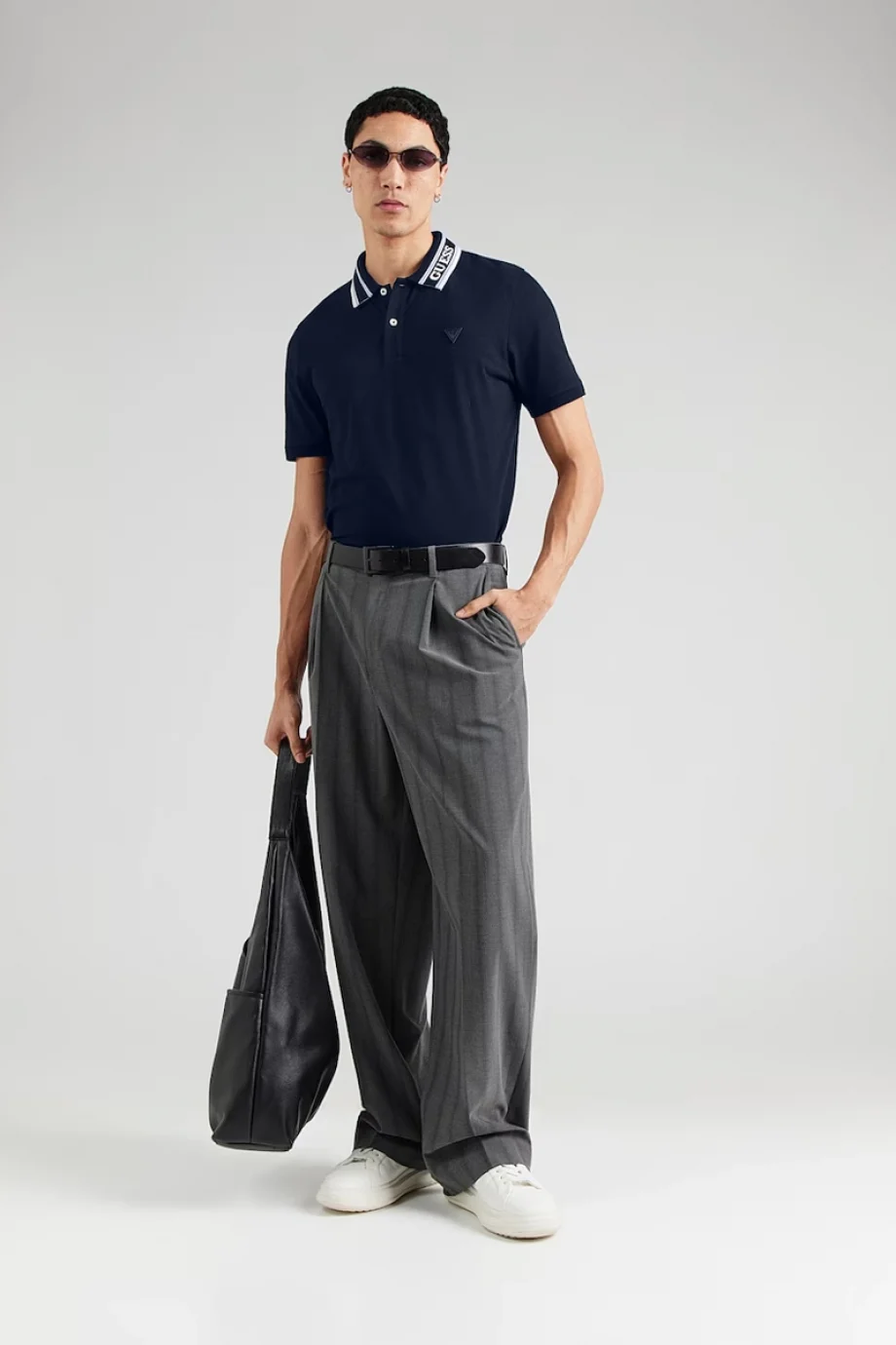 Guess Lyle Kısa Kollu Polo Yakalı Erkek Lacivert Polo T-shirt M6RP60K7O64-G7V2