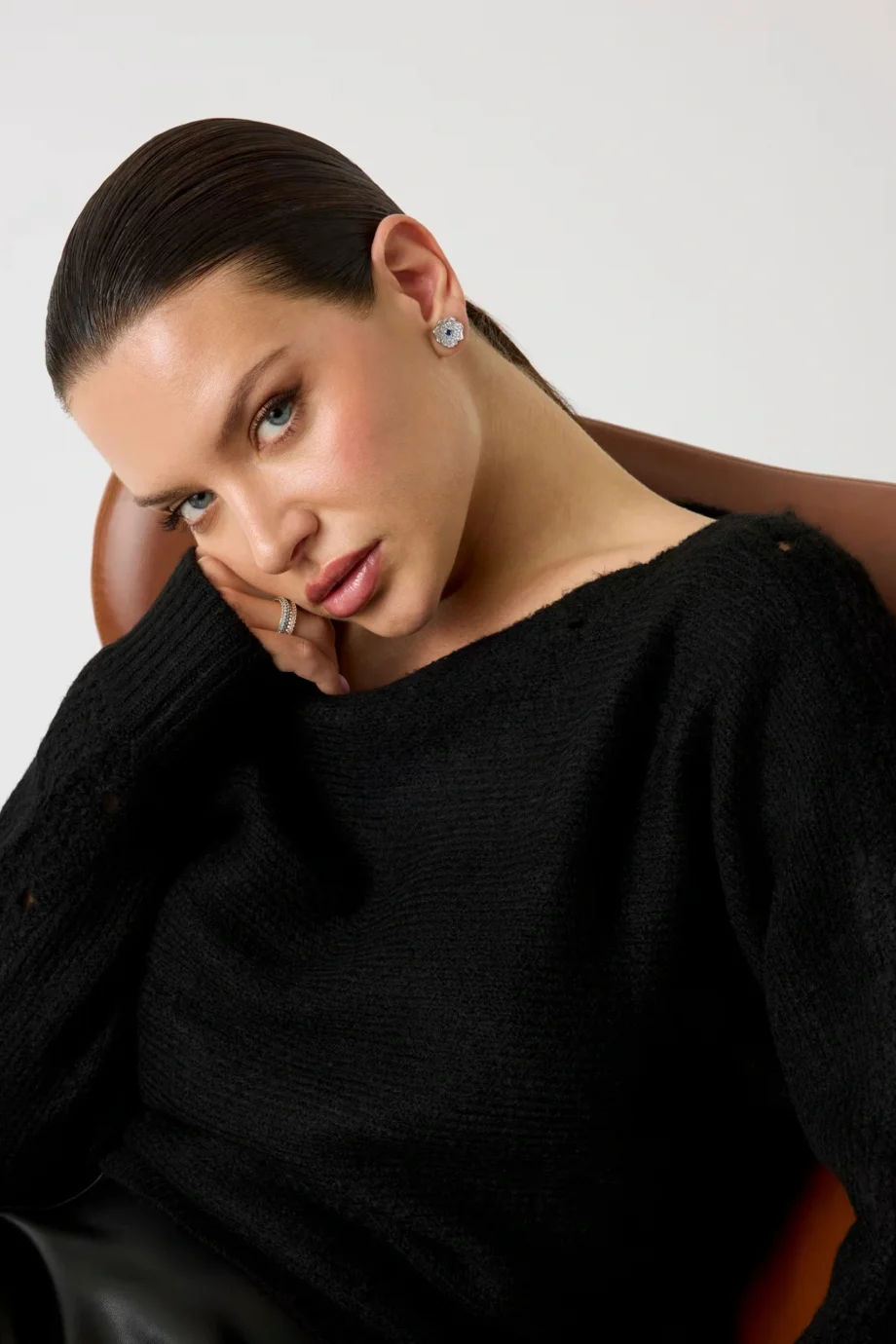 Guess Malorie Kadın Siyah Triko W5PR0WZ3B50-JBLK