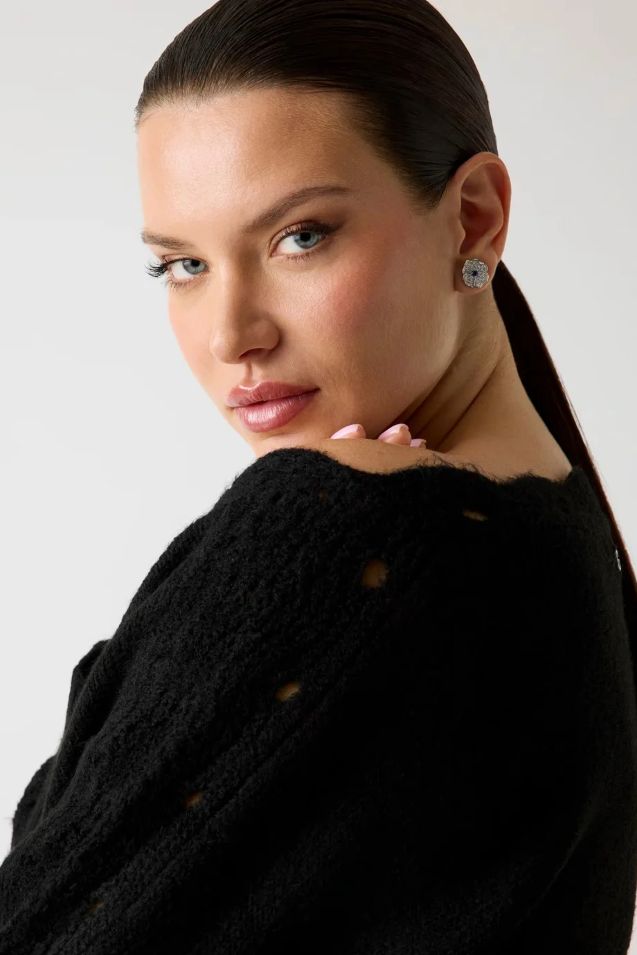 Guess Malorie Kadın Siyah Triko W5PR0WZ3B50-JBLK