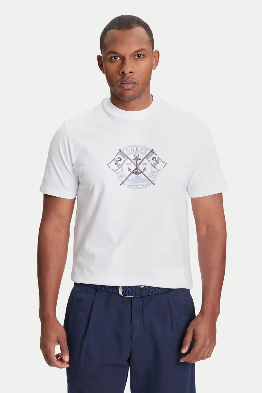 Guess Marina Erkek Beyaz Regular Fit T-Shirt M5YI62K8FQ4-G011