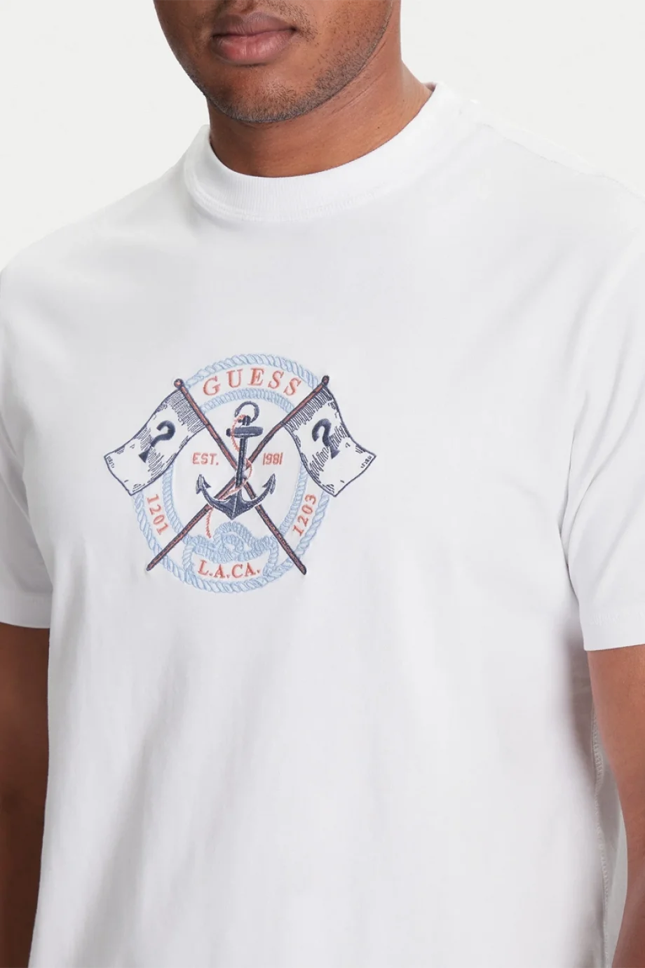 Guess Marina Erkek Beyaz Regular Fit T-Shirt M5YI62K8FQ4-G011