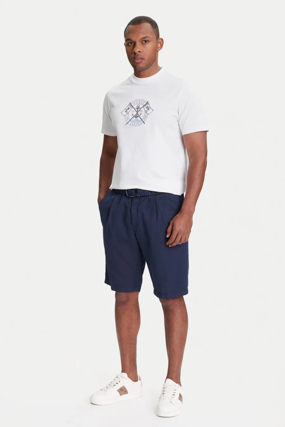 Guess Marina Erkek Beyaz Regular Fit T-Shirt M5YI62K8FQ4-G011