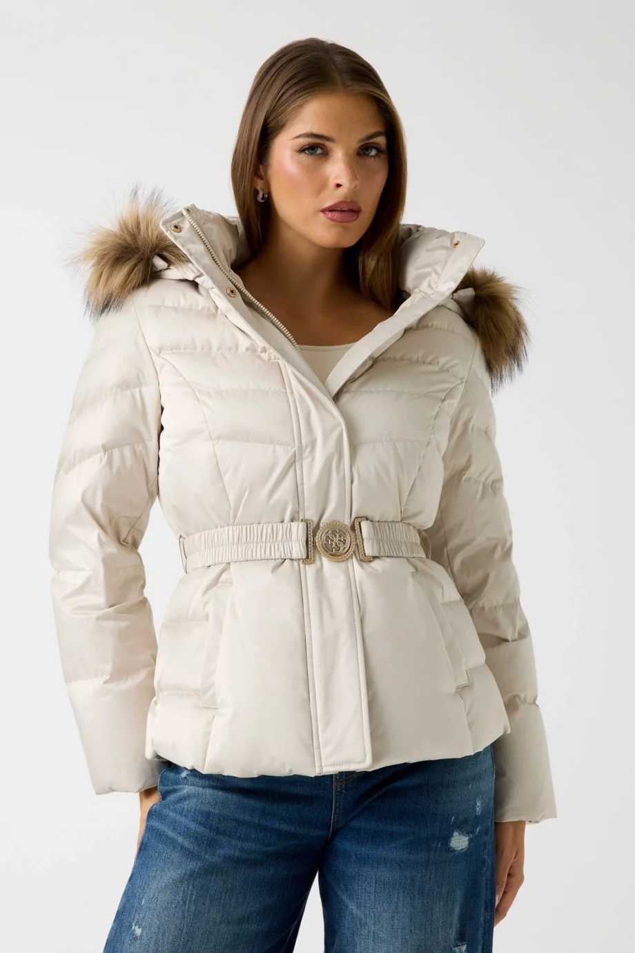 Guess Marina Kadın Krem  Mont  W5BL31W2802-A115