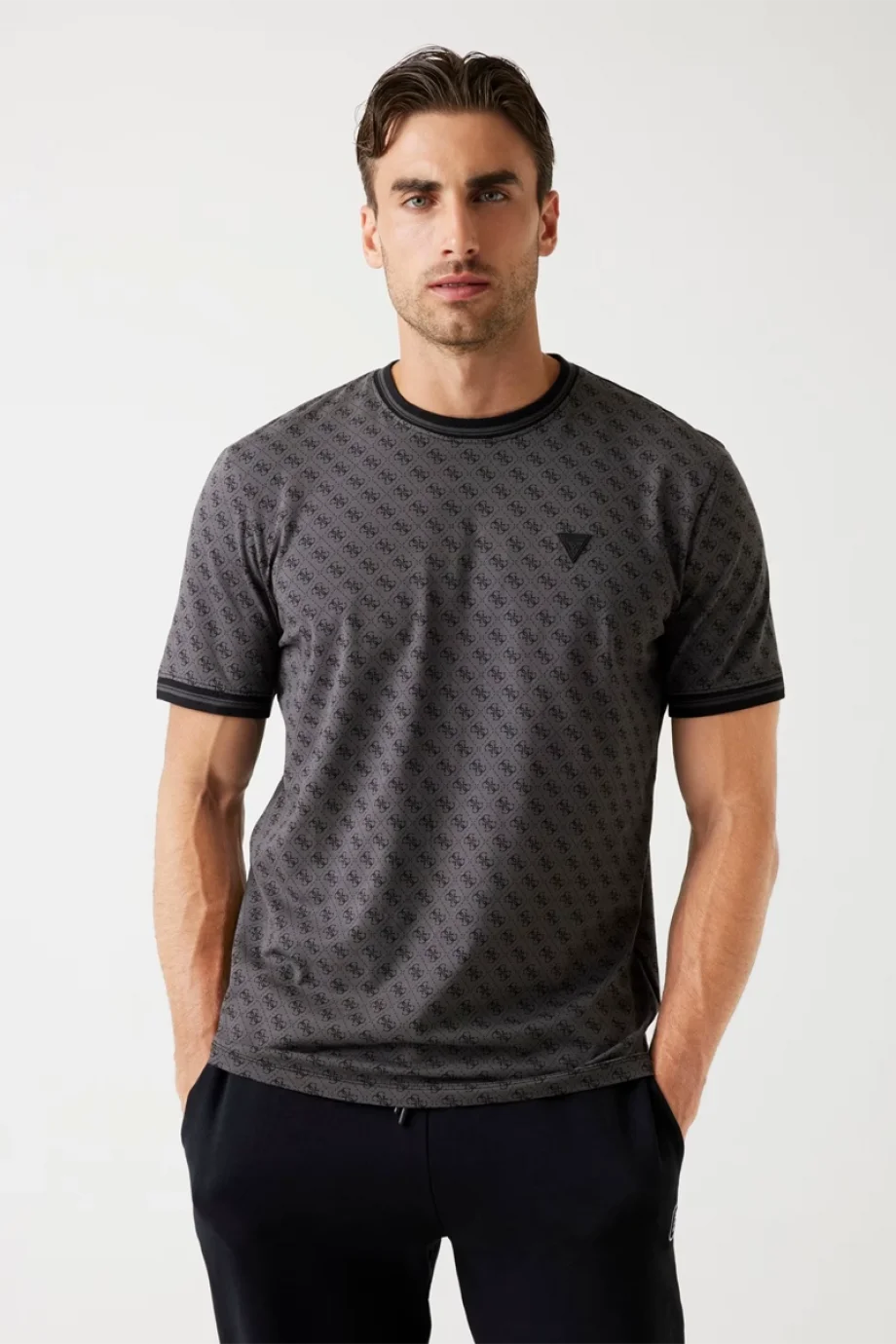 Guess Marshall Erkek Siyah Aktif Regular Fit T-Shirt Z2YI05J1314-P9NP