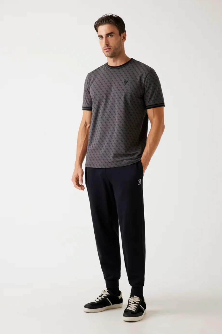 Guess Marshall Erkek Siyah Aktif Regular Fit T-Shirt Z2YI05J1314-P9NP