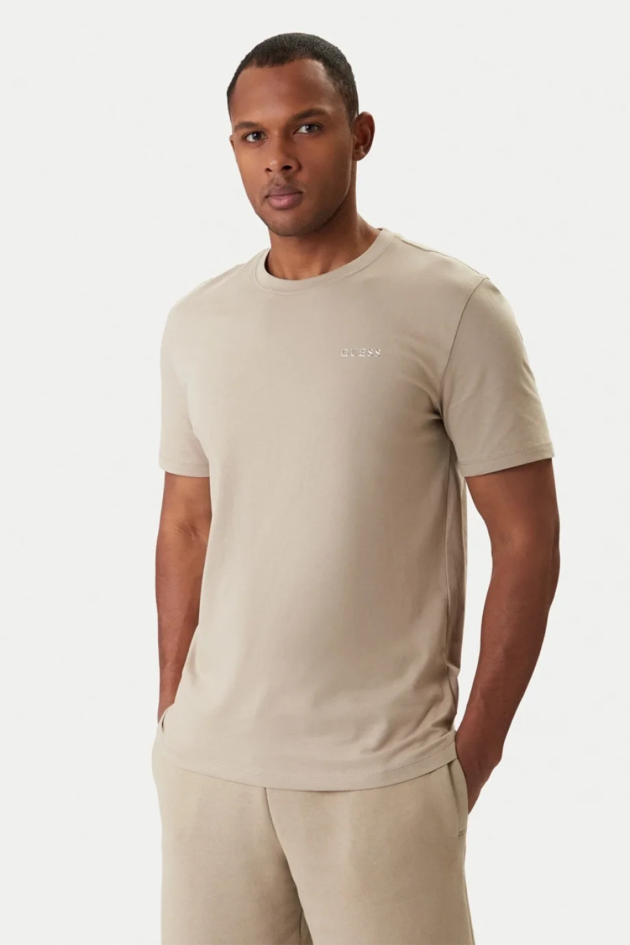 Guess Marzio Bisiklet Yaka Kısa Kollu Erkek Gri T-shirt Z6RI17I3Z14-G9I0