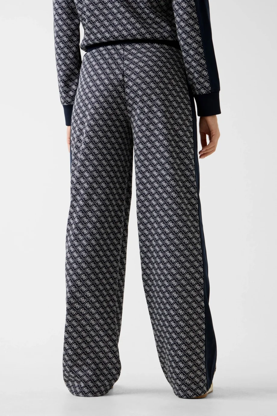 Guess Maya 4G Geniş Paça Kadın Lacivert Eşofman Altı V6RB09K2042-FJBB