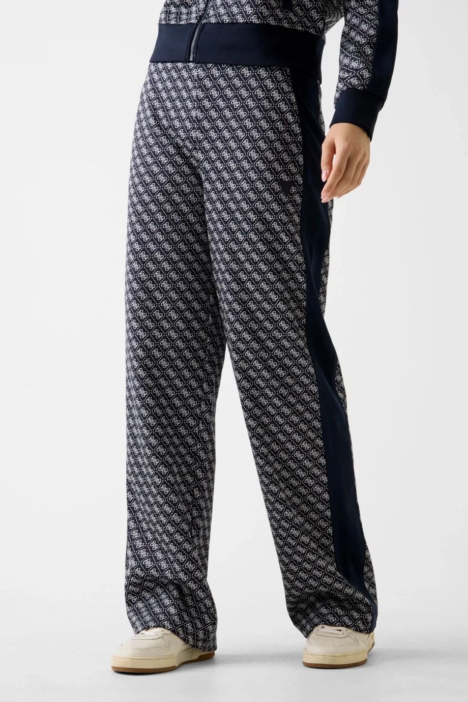 Guess Maya 4G Geniş Paça Kadın Lacivert Eşofman Altı V6RB09K2042-FJBB