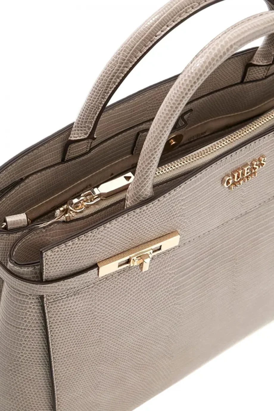 Guess Melinda Üç Bölmeli El ve Omuz Kadın Bej El Çantası HWKL9933060-LTA