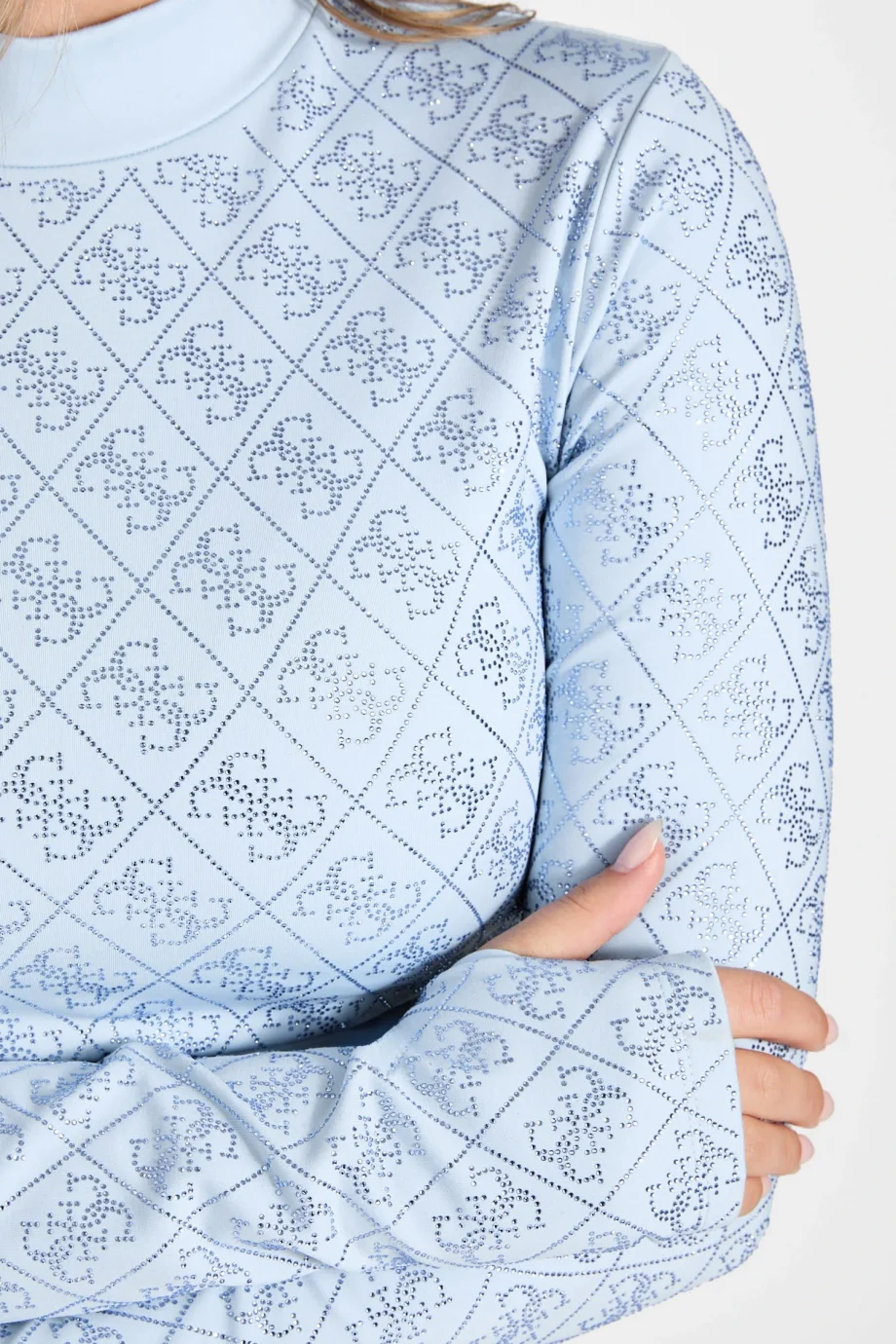 Guess Mock Kadın Mavi Top W5BP48K7182-G7N1