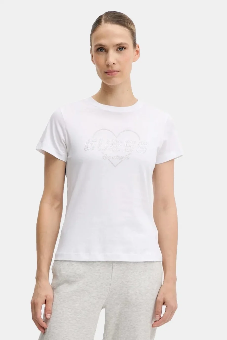 Guess Narciso Kadın Beyaz Aktif Regular Fit T-Shirt V5GI10K9RM1-G018