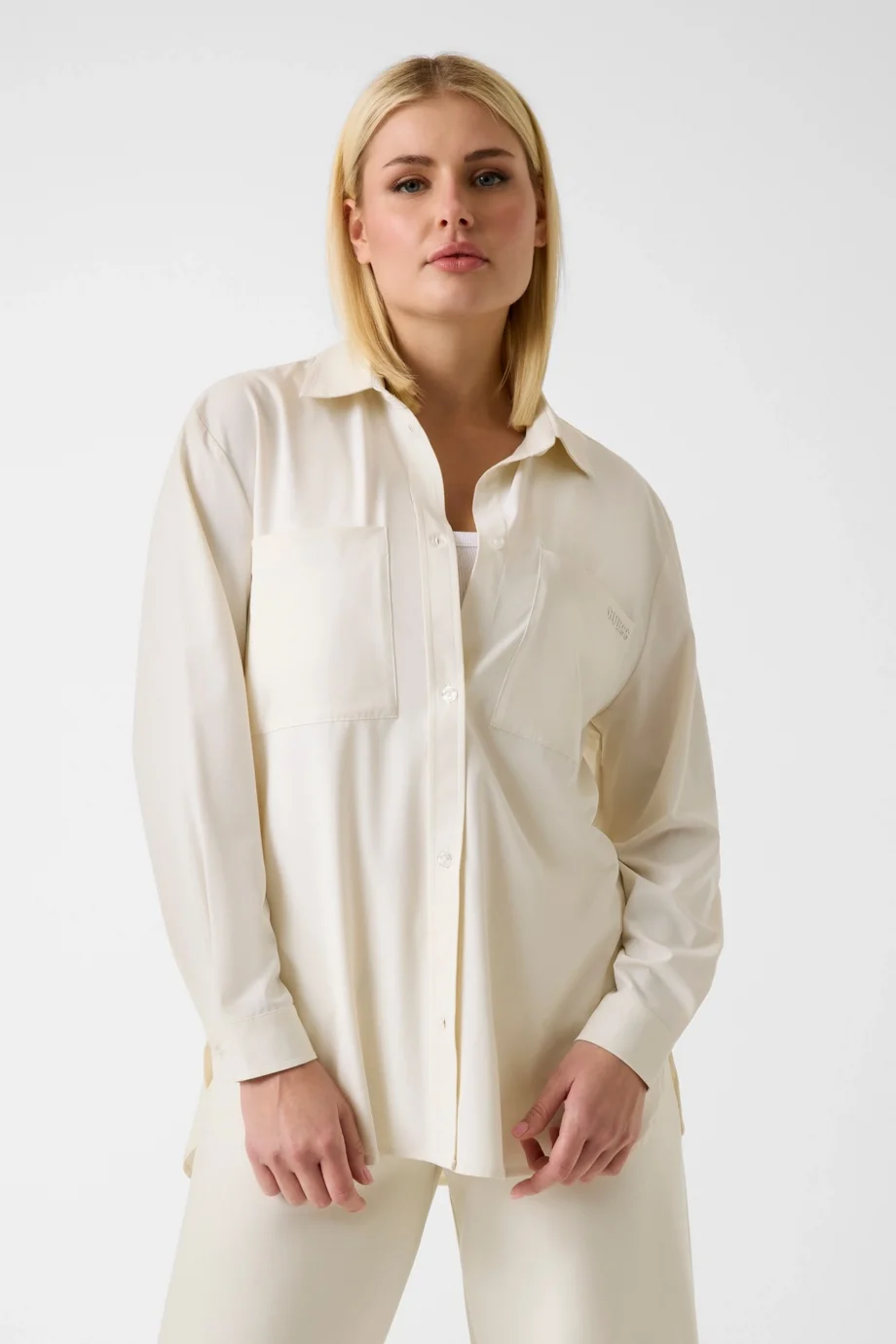 Guess Nat Ceket Gömlek Kadın Beyaz Gömlek V6RH00WL232-G027