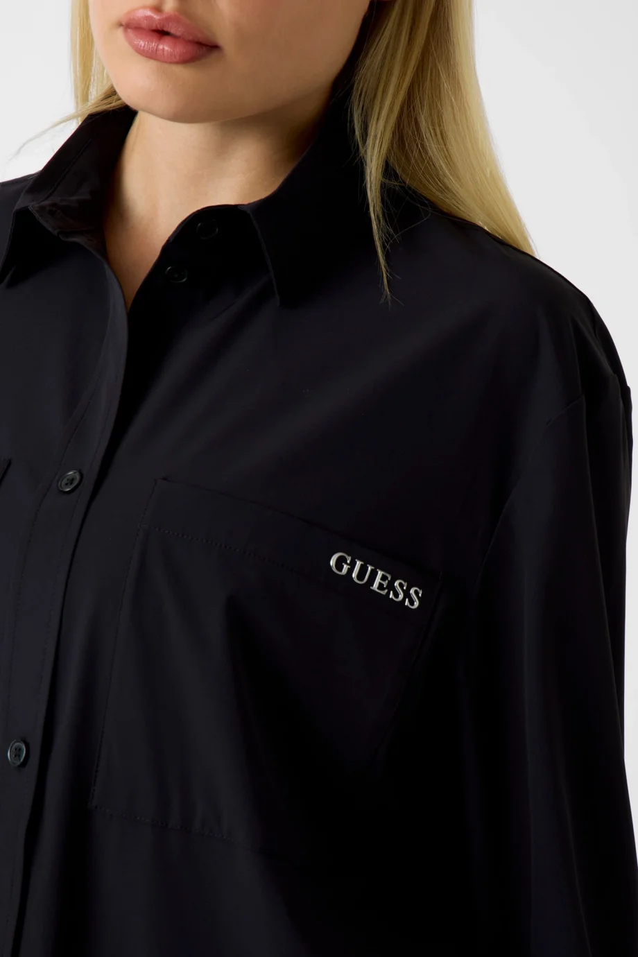 Guess Nat Ceket Gömlek Kadın Siyah Gömlek V6RH00WL232-JBLK