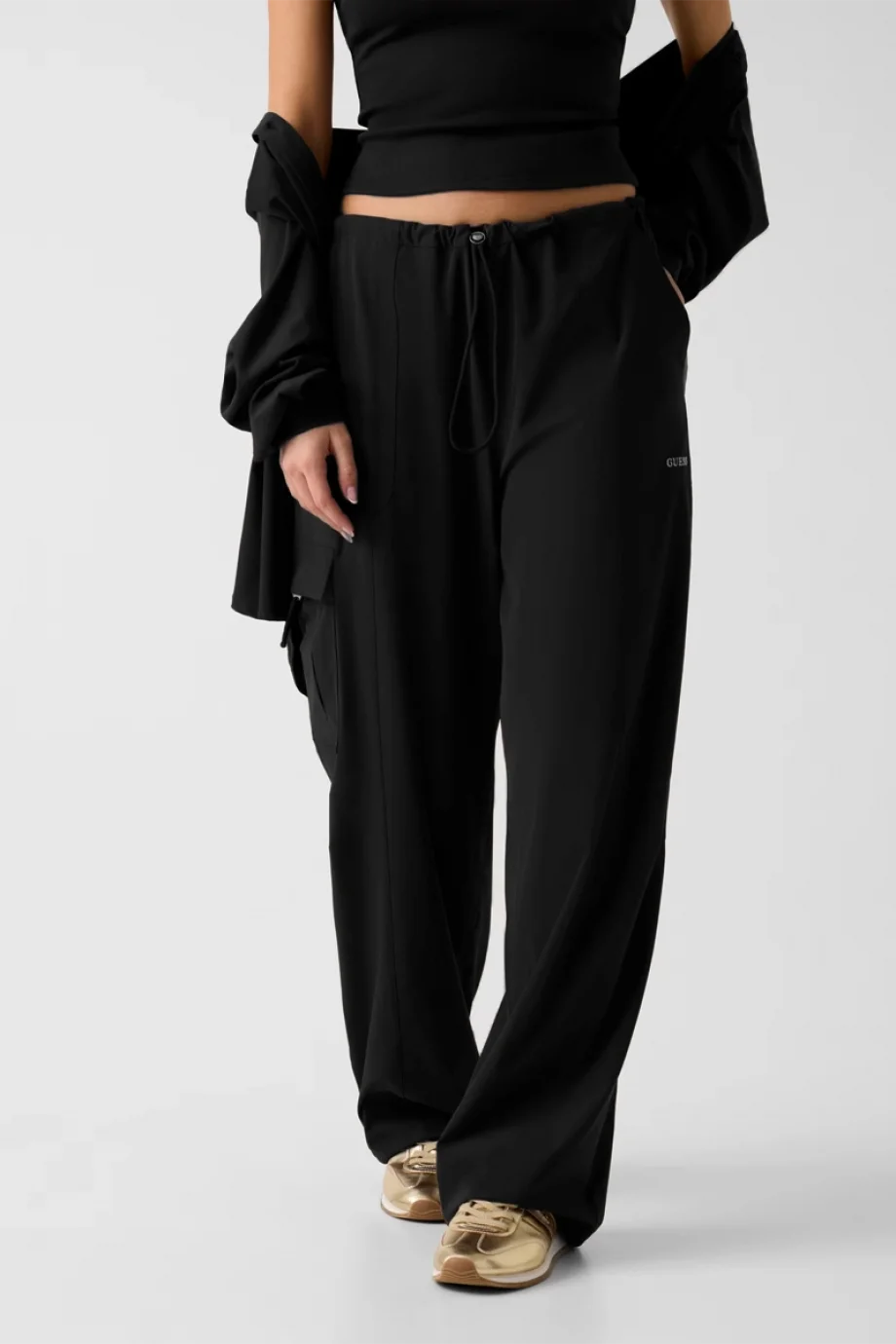 Guess Nat Kargo Kadın Siyah Eşofman Altı V6RB16WL232-JBLK