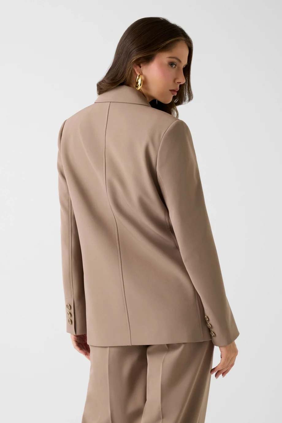 Guess Nausica Kruvaze Kadın Kahverengi Blazer Ceket W6RN44WH9Y2-G1EC