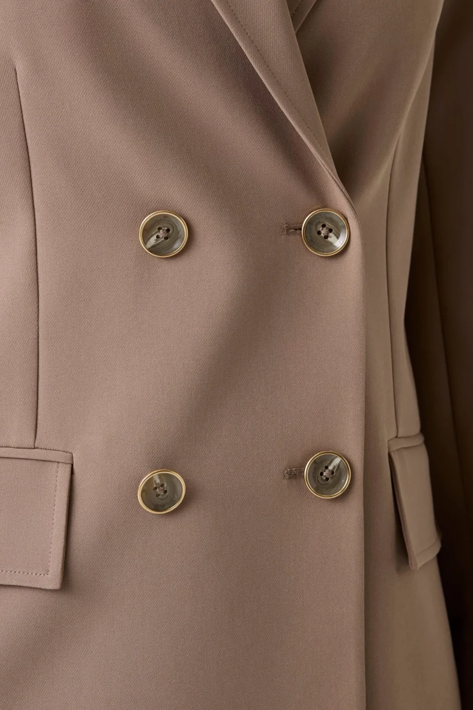 Guess Nausica Kruvaze Kadın Kahverengi Blazer Ceket W6RN44WH9Y2-G1EC